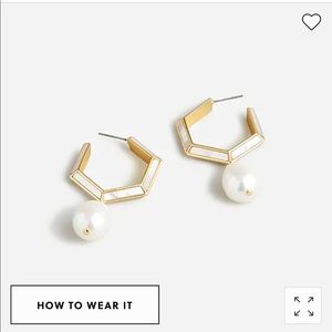 🆕 J. Crew Mother of Pearl Triangle Prism Hoop Earrings (Copy)